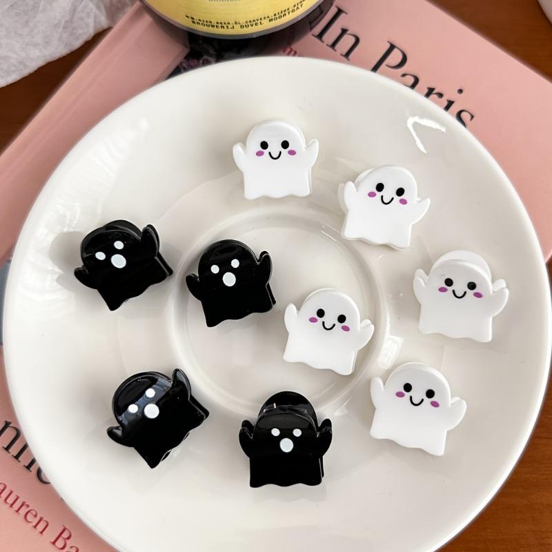 2pcs Halloween Cute Ghost Hair Clip Mini Women's Decorative Products Holiday Funny Hairstyles Accessories