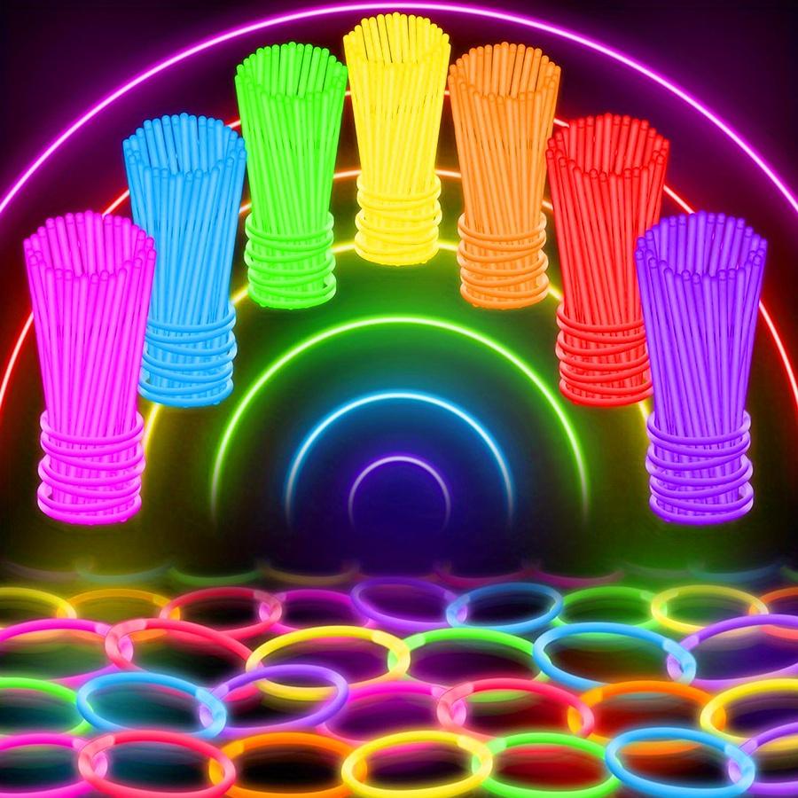 32/64pcs 8inch Colorful Glow Sticks with Connectors - Bulk Fluorescent Vibrant Party Supplies & Favors ZSY