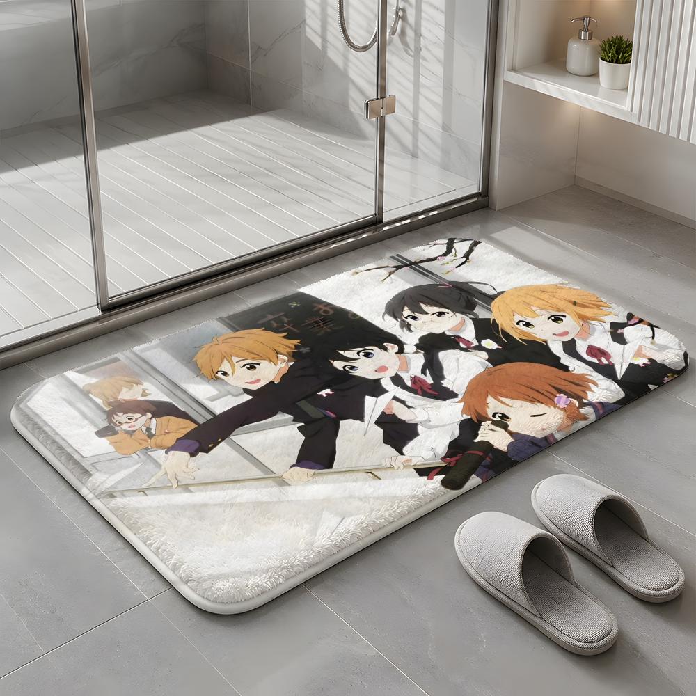 T-Tamako Market Floor Mat Soft Flannel Non-Slip Rug Washable Floor Mat for Living Room Bedroom