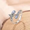 Bohemian Ring with Moon Light Stone Decor Simple Eye-catching To Wear Ring for Outgoing Dress Matching