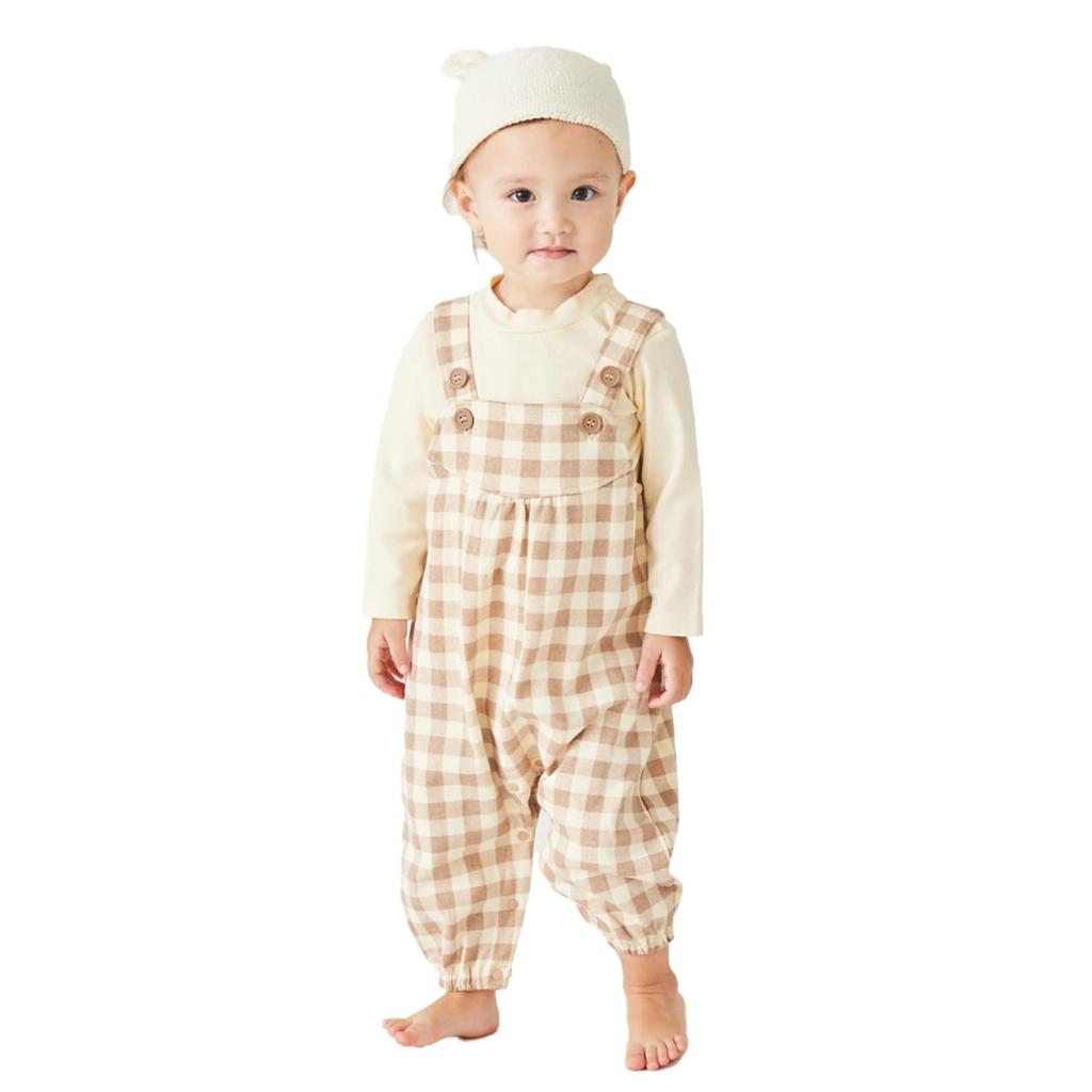 Ever Closet Baby Toddler Overalls for Girls and Size Stretch Baby Ever Closet Overalls, Boys, 120, Gray, Cotton, Fall/Winter Clothes, Nursery, Gift,