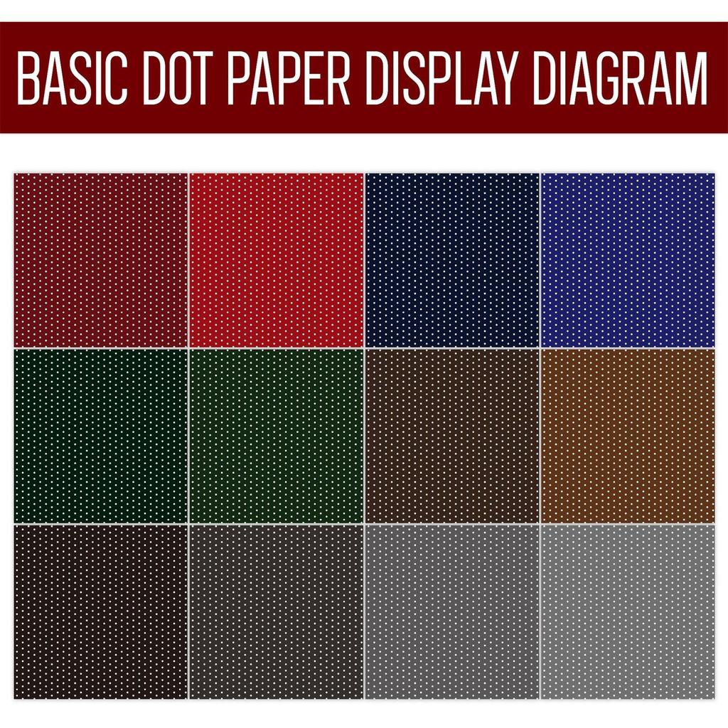 Vintage Polka Dot Paper Set, Decorative Paper For Card Making, Crafting, Scrapbooking, Decorations, 12 Sheets