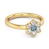 London Blue Topaz Floral Cluster Ring - 925 Sterling Silver Gold Vermeil