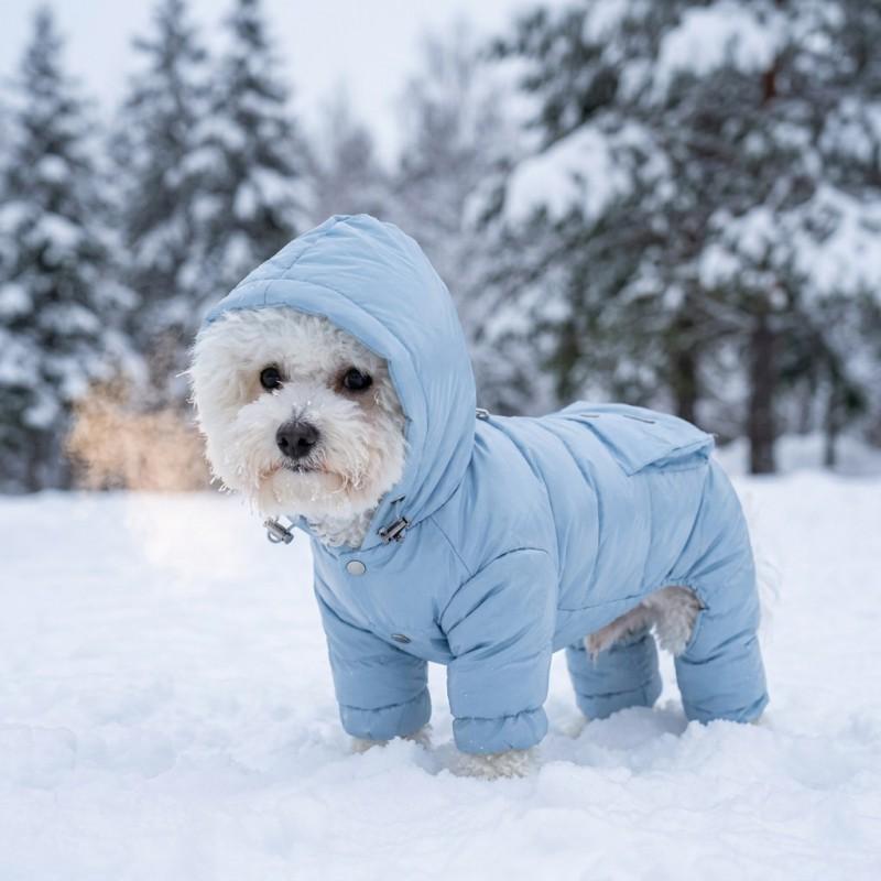 Winter Warm Pet Coat Dogs - Thick Graphene-Infused Fleece Jacket Waterproof Windproof 4-Leg Design