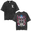 Anime Death Note Vintage Washed T Shirt Manga Yagami Light Misa Amane Graphic Tshirt Male Women Fashion Cotton Casual T Shirts