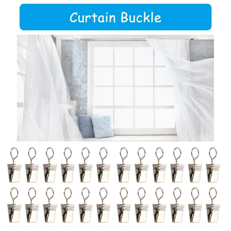 Multipurpose Hook Clips Set Of 100,Metal Curtain Clips for Curtain Bathroom Shower Curtains And Outdoor Decorations