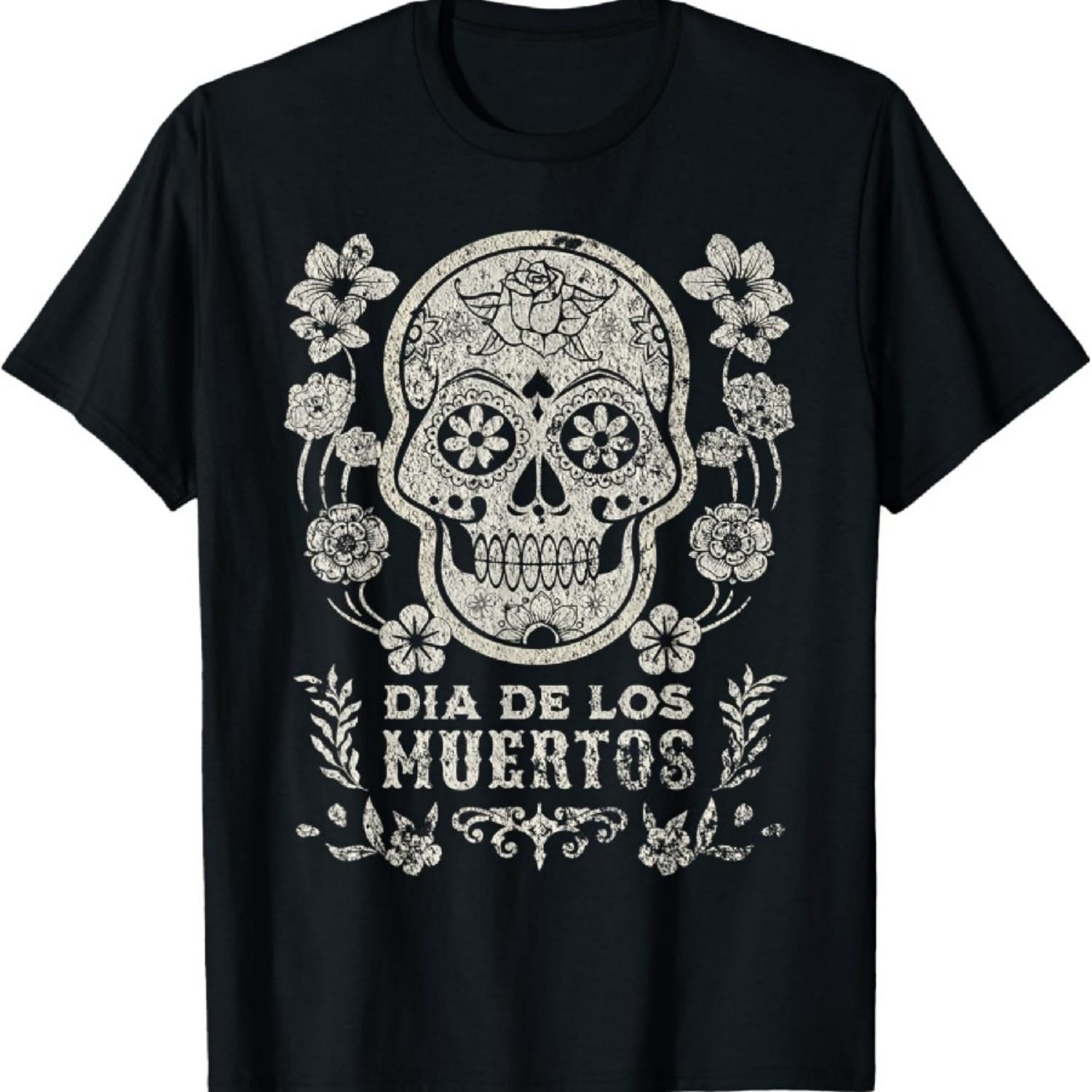 Футболка Dia De Los Muertos Мексика Сахарный череп S