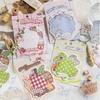 30Pcs Handmade Sticky Notes Box Series with Retro Color Stitching Student Memo and Message Paper Student Supplies