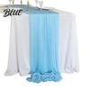 Soft Table Runner Sheer Flowing Runner Chiffon Wedding Elegant Solid Color High Quality