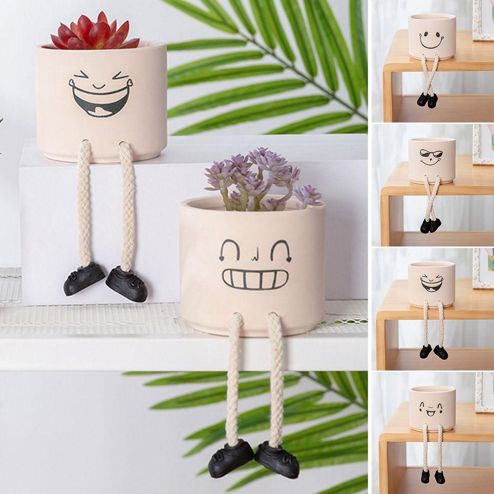 Creative Expression Character Flower Pot Handicraft Ornaments Garden Decoration