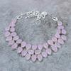 Pink Chalcedony Gemstone Handmade 925 Sterling Silver Jewelry Necklace 18" M-321
