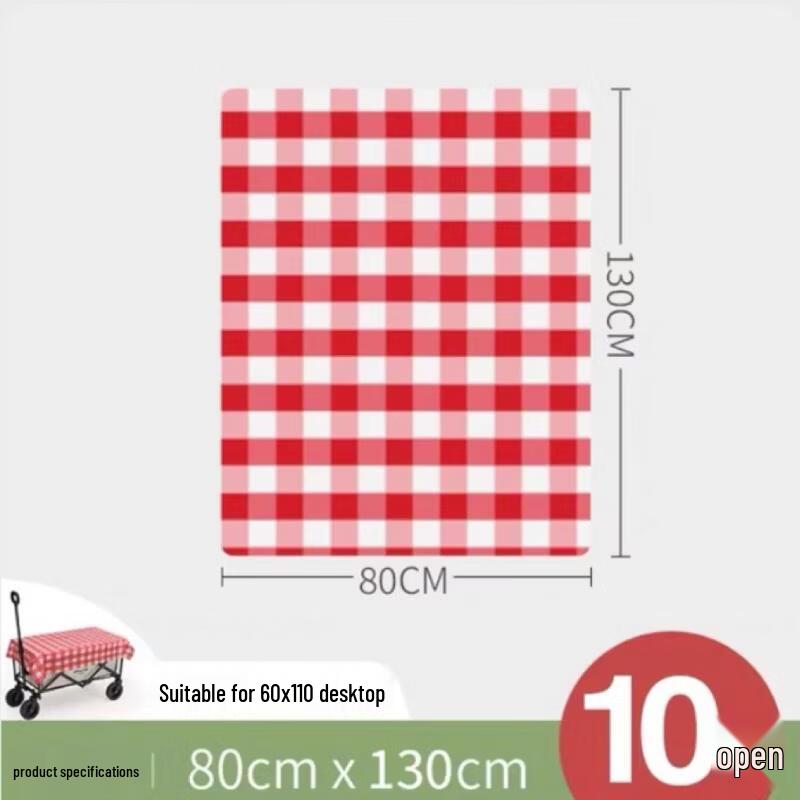 Xihe Disposable Red Plaid Waterproof Tablecloth