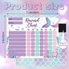 Reward Chart for Kids Magnetic Mermaid Behavior Chore Pad 26 Incentive Chore Charts with 1408 Star 80 Shell Starfish Themed Reward Stickers for Kids