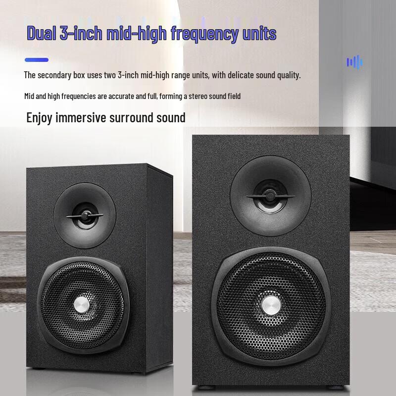 SAST SA-3508 2.1 Bluetooth Desktop Speakers with Subwoofer CN Plug (adapter Included)