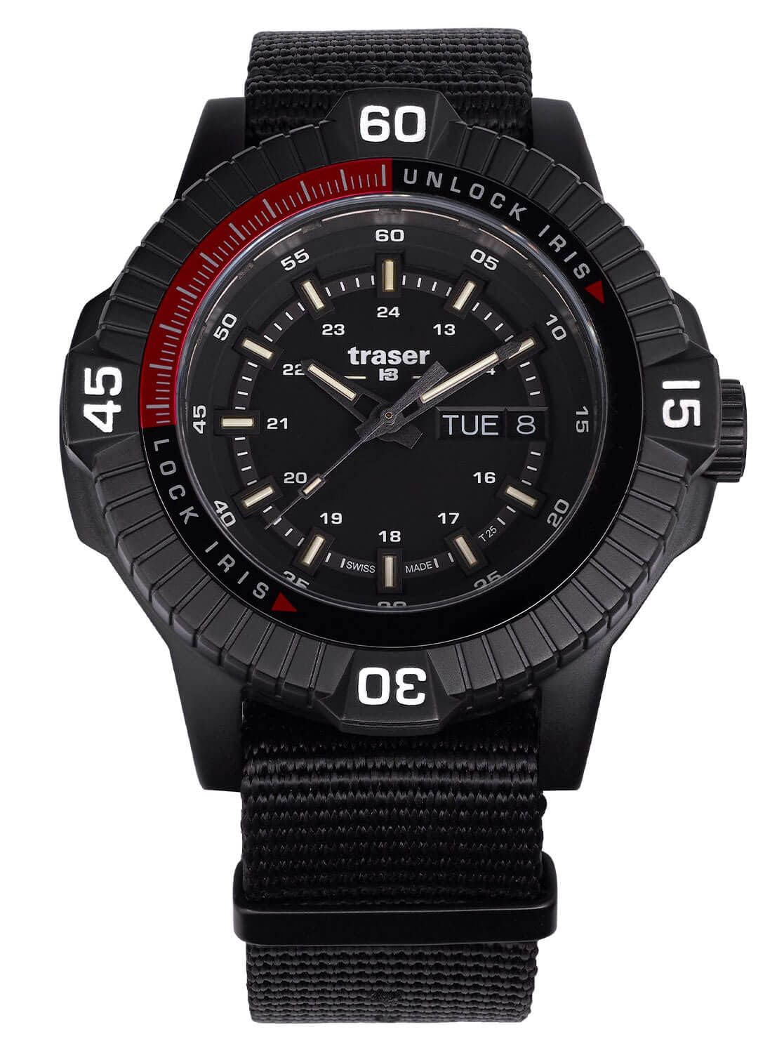 

Tracer P99 Iris Tactical Limited Edition 300 pieces Swiss made 9031901 Black Watch Men s чорний