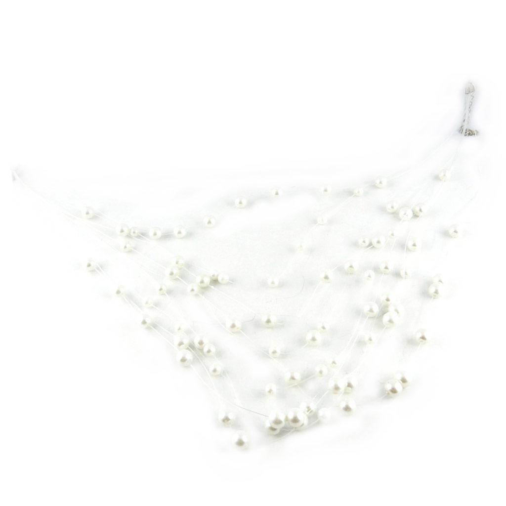 Les Trésors De Lily [L2675] - White 'Sissi' Necklace (9 Rows)