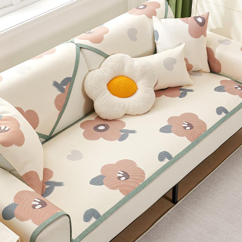 Non-Slip Sofa Seat Cushion Cloth Cushion Sofa Cushion Ice Sofa Slipcover Summer Mat