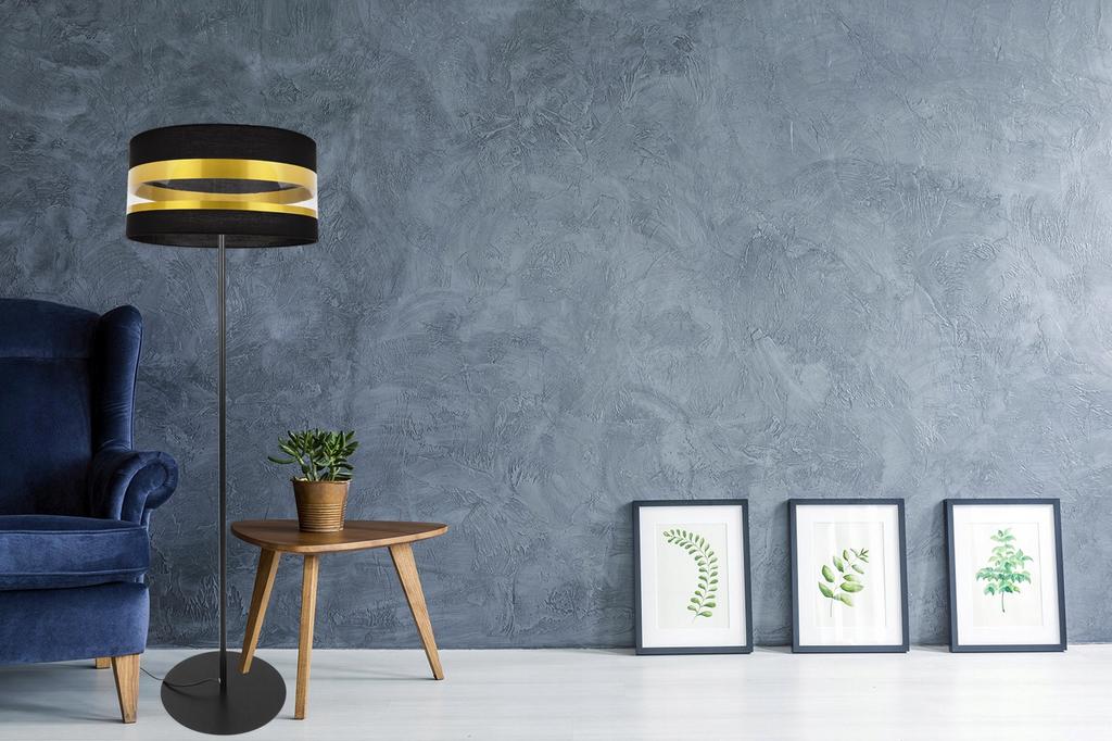 FLOOR LAMP GOLDEN LAMPSHADE ELEGANT COLORS