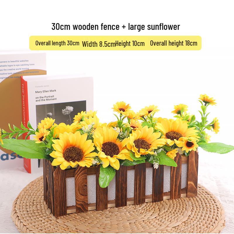 Mini Sunflower Artificial Flower Ornament for Living Room or Dining Table Decoration