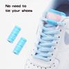 No Tie Shoe Laces Elastic Laces Sneakers Colorful Capsule Lock Shoelaces Without Ties Kids Adult 0.6cm Flat Shoelace for Shoes