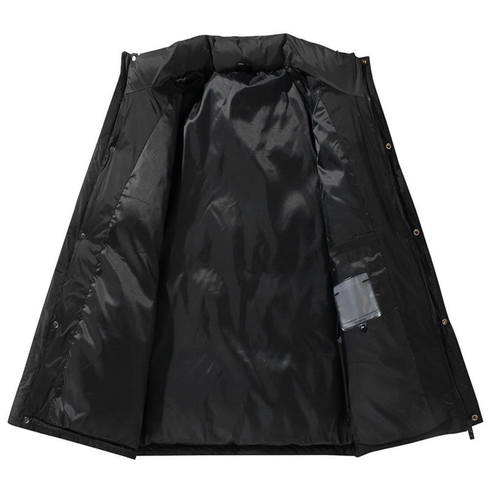 Down jacket men's solid color autumn and winter clothing trendy brand cold-proof top new thickened white duck down