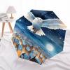 1pc Snowy Owl Automatic Opening/Closing Umbrella, Portable Tri-Fold Design with Iron Frame, Perfect for Outdoor Use, Festive Gifts, Travel, Daily Use,