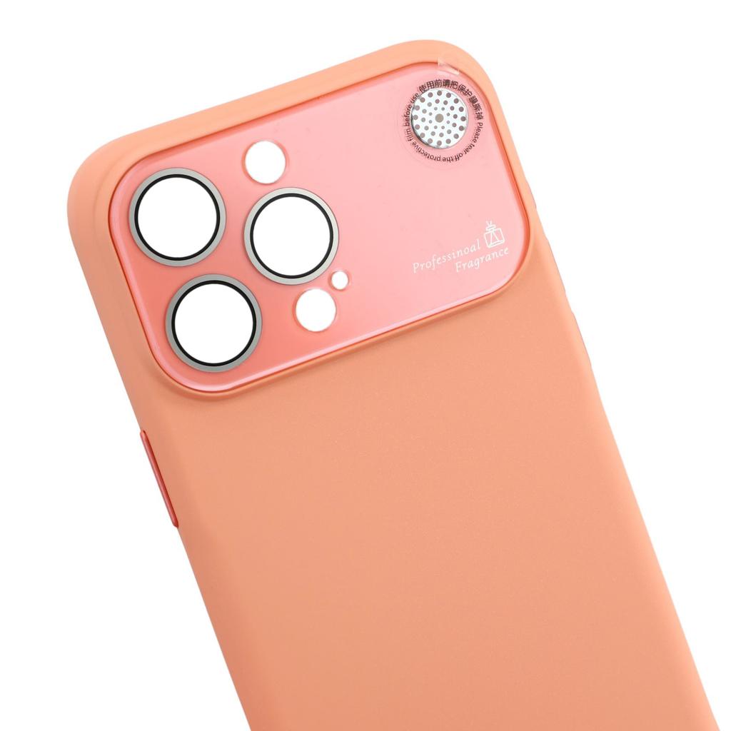 For iPhone 14 Pro Case Large Camera Window Liquid Silicone Aromatherapy Phone Cover