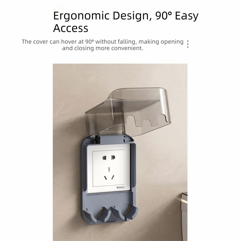 Clear Outlet Cover Self-Adhesive Socket Plate Guard Waterproof Socket Cover Bathroom Switch