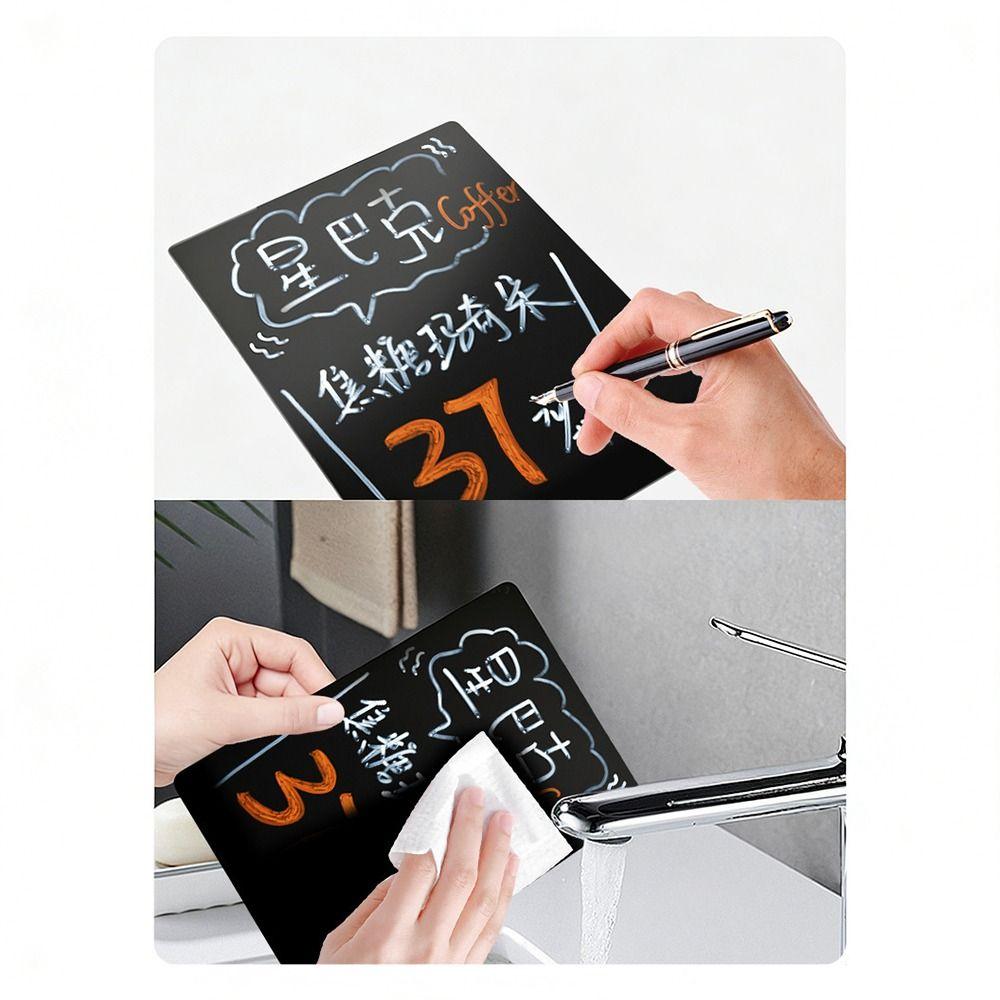 Acrylic Desktop Message Board Vertical with Metal Bracket Advertising Display Board DIY Drawing Board