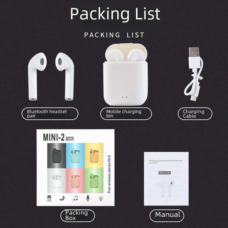 Mini2 Bluetooth i7 Mini i7S TWS Binaural Sports 5.0 Wireless Macaron Headset