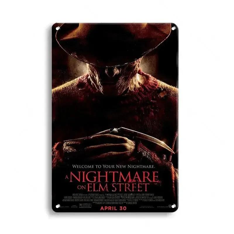 FJ Decor Classic Horror Movie Metal Tin Signs Plaque Retro Decorative Plate Bar Club Pub Wall Decoration Rusty