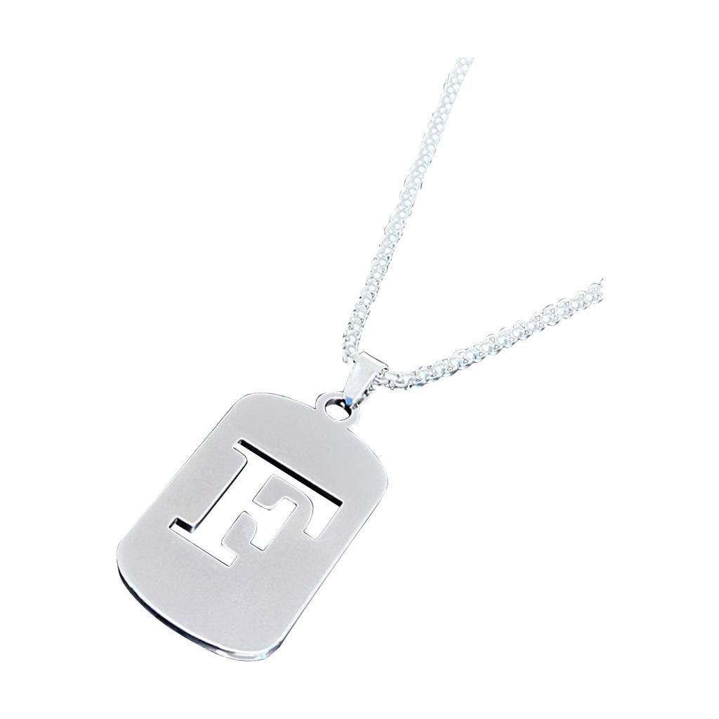 26 English Hollow Titanium Steel Non-fading Jewelry Necklace High-grade  And Winter Sweater Chain