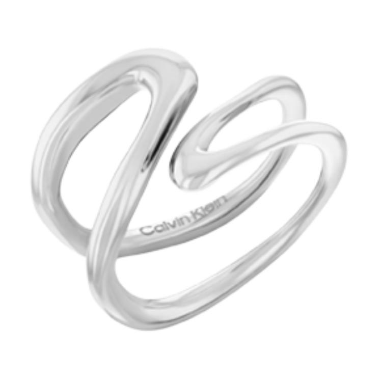 Calvin Klein Original Design Stainless Steel Ring Women jewelry 35000751 D,Steel