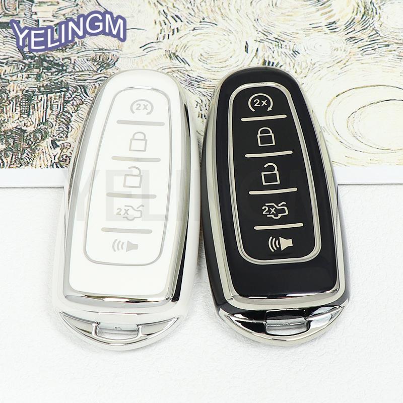 Smart Key Remote Car Key Case Cover 5 Buttons Tpu Fob For Ford Explorer Edge Escape Flex Taurus 2011 2012 2013 2014