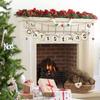 A34R 50Pcs DIY Christmas Wooden Ornaments Large Natural Wood Slices Predrilled With Hole Wooden Circles For Xmas Crafts