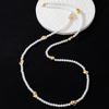 1 fashionable and retro elegant multi-layer imitation pearl-set gemstone women's necklace, suitable for banquet wear