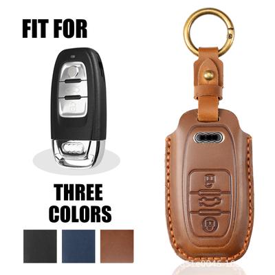 Husa de piele făcută manual pentru cheia auto, potrivită pentru A4L Q5L a6 a5 Q7, husă pentru cheie, telecomandă