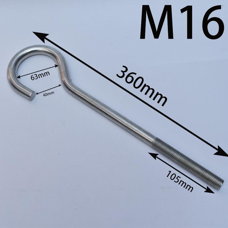 Galvanized Closed Eye Screw Hook with Ring Bolt