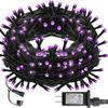Low-Voltage Dark Green Wire Twinkling Star Fairy Lights - Outdoor Christmas LED String Lights for Courtyard Decoration.