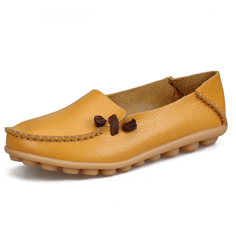 Shoe Spring Summer Flats Women Leather Shoes Woman's Soft Nurse Loafers for Woman Dance Shoes Driver Chaussures Femme