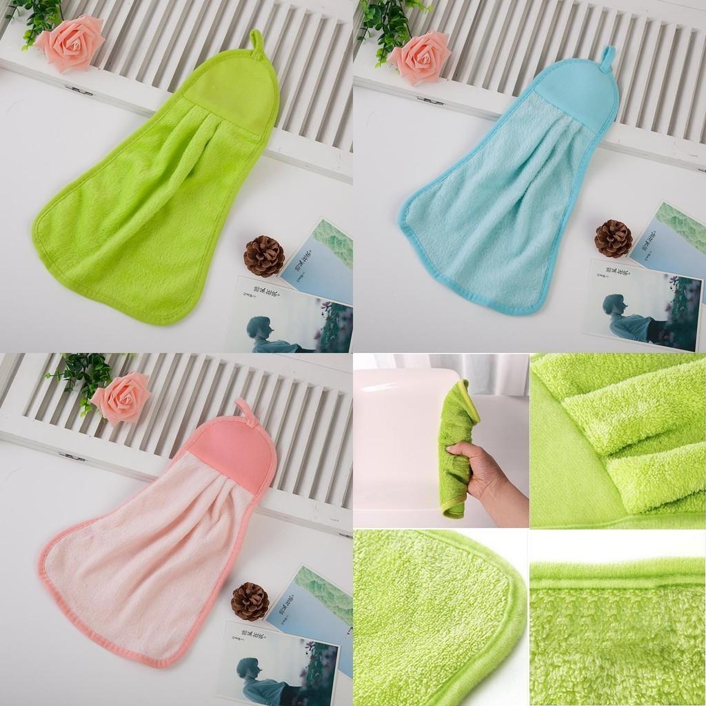 Soft And Absorbent Coral Velvet Hand Towel Perfect For Kitchens And Bathrooms