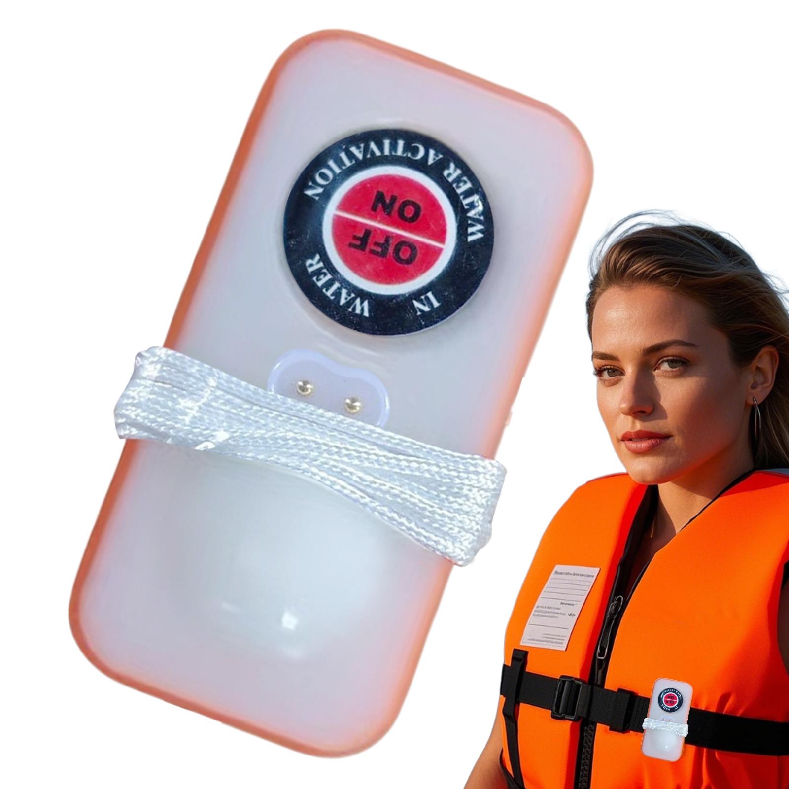 Boats Life Vest LEDs Light ABS Water Activated High Intensity Ultra Bright Life Vest LEDs Lightweight Survivors Locator