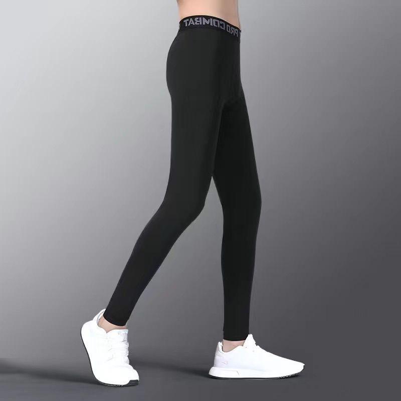 Men's Fleece-Lined Winter Leggings for Sports, Yoga, and Running - High-Elastic, Warm, and Ideal for Autumn/Winter Fitness.