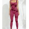 New Seamless Tie Dye Jumpsuit Yoga Suit Sleeveless Camisole Pants Sports Jumpsuit Yoga Jumpsuit Women