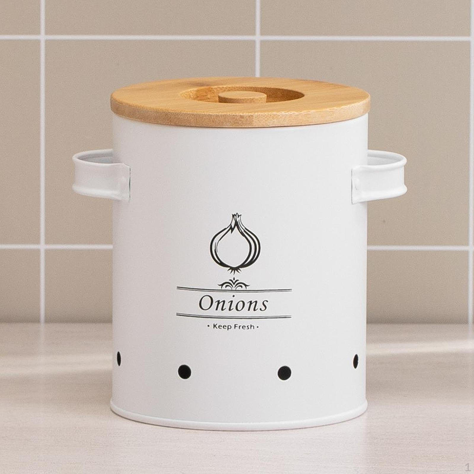 

Багатофункціональний металевий органайзер для зберігання овочів з кришкою M