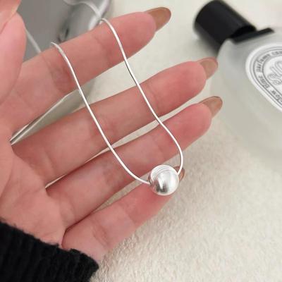 Minimalist Round Bead Necklace for Women - Japanese & Korean Inspired Trendy Clavicle Chain