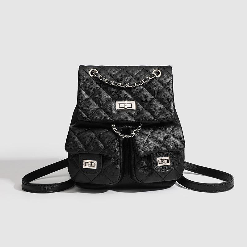 Niche Mini Chain Lightweight Small Backpack Female Student Commuter Backpack Small Fragrance Bag