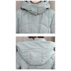 Winter Fashion Women Down Cotton Coat Slim Fit Thickened Long Padded Jacket Warm Outwear
