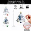 Indoor Seasonal Window Hangings Acrylic Christmas Tree Hanging Ornament, 2D Patchwork Print Cute Festive Decors Pendant with Merry Christmas, Holiday