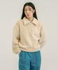 Nevel Everywear Fur Half Zip Up_Ivory